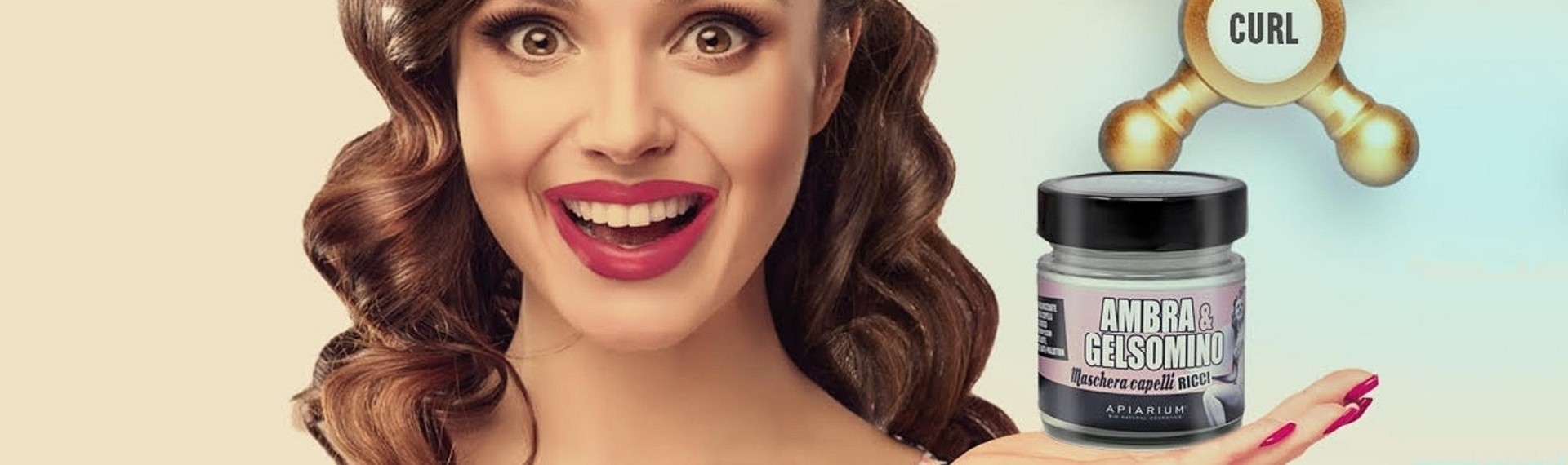 Maschera capelli ricci ambra e gelsomino